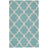 Portland Handmade Trellis Light Blue/ White Area Rug - 2' x 3'