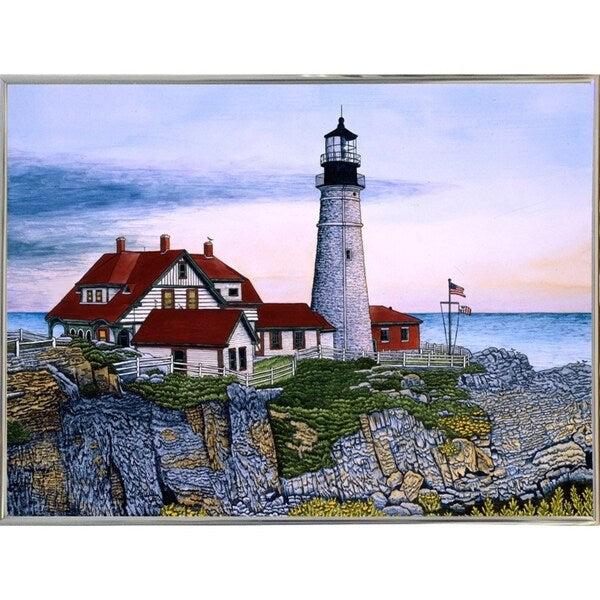 Portland Headlight-THEWIN9568 Print 23.75"x32.25" by Thelma Winter