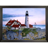 Portland Headlight-THEWIN9568 Print 23.75"x32.25" by Thelma Winter