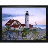 Portland Headlight-THEWIN9568 Print 23.75"x32.25" by Thelma Winter