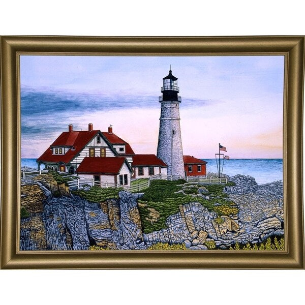 Portland Headlight-THEWIN9568 Print 23.75"x32.25" by Thelma Winter