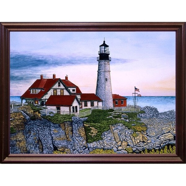 Portland Headlight-THEWIN9568 Print 23.75"x32.25" by Thelma Winter