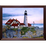 Portland Headlight-THEWIN9568 Print 23.75"x32.25" by Thelma Winter