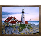 Portland Headlight-THEWIN9568 Print 23.75"x32.25" by Thelma Winter