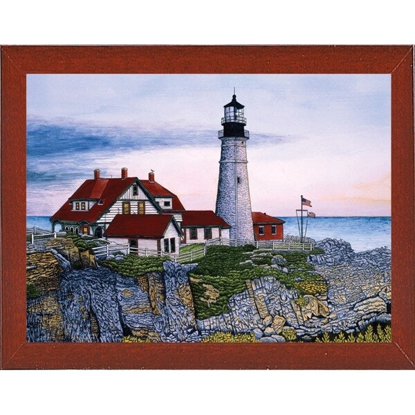 Portland Headlight-THEWIN9568 Print 23.75"x32.25" by Thelma Winter