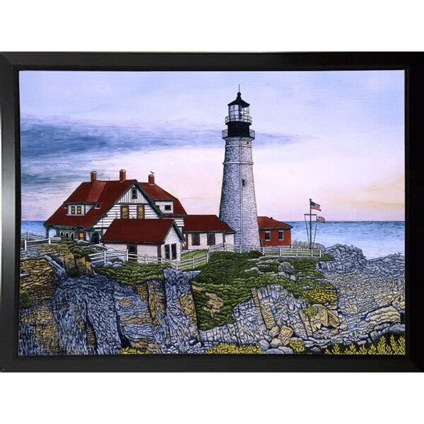 Portland Headlight-THEWIN9568 Print 23.75"x32.25" by Thelma Winter