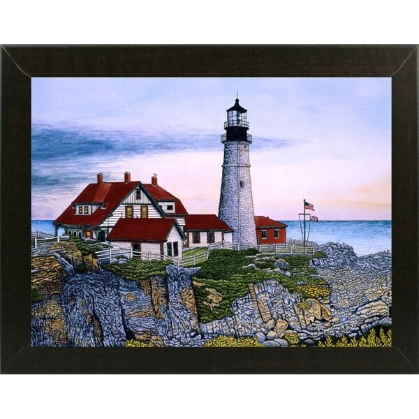 Portland Headlight-THEWIN9568 Print 23.75"x32.25" by Thelma Winter