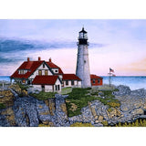 Portland Headlight-THEWIN9568 Print 23.75"x32.25" by Thelma Winter