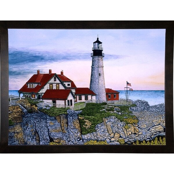 Portland Headlight-THEWIN9568 Print 23.75"x32.25" by Thelma Winter