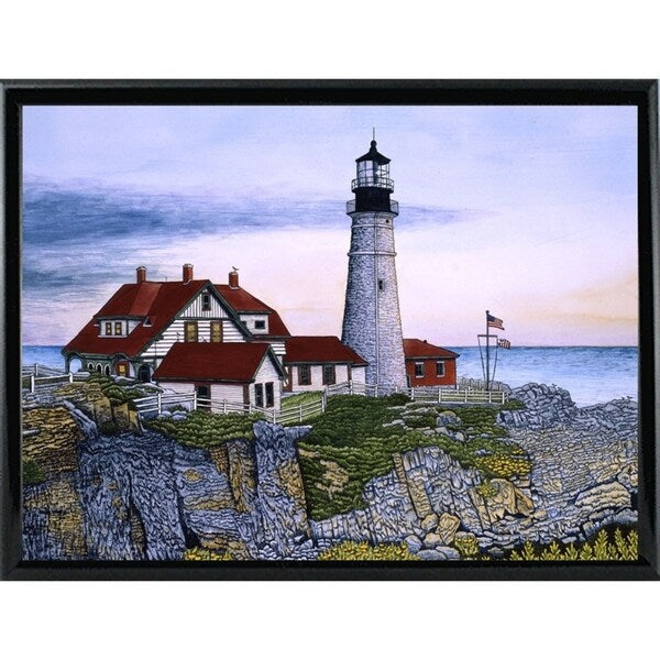 Portland Headlight-THEWIN9568 Print 23.75"x32.25" by Thelma Winter