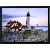 Portland Headlight-THEWIN9568 Print 23.75"x32.25" by Thelma Winter