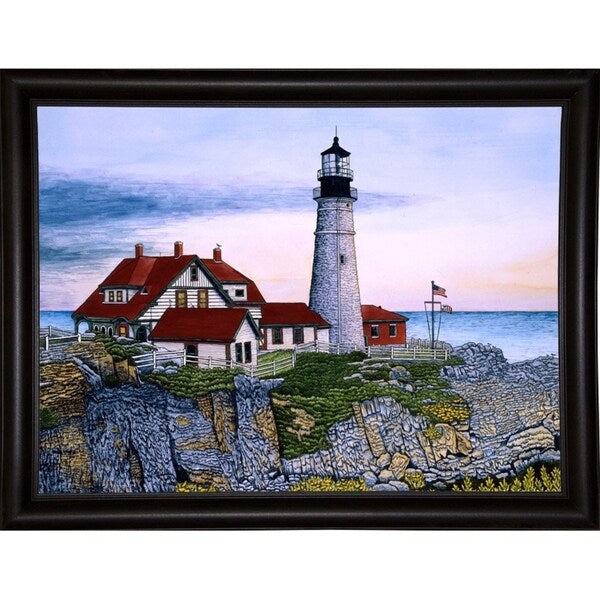 Portland Headlight-THEWIN9568 Print 23.75"x32.25" by Thelma Winter