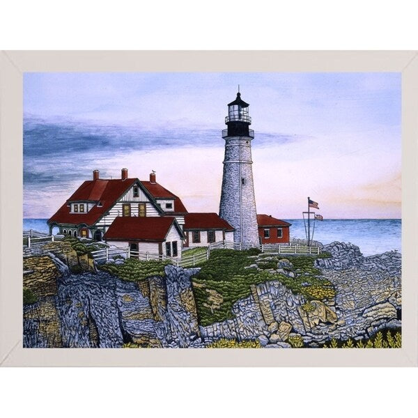 Portland Headlight-THEWIN9568 Print 23.75"x32.25" by Thelma Winter