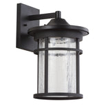 11" Outdoor Wall Lantern Metal Integrated Sconce, Black by JONATHAN Y