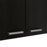 TUHOME Portofino 150 Wall Cabinet with 2 Double Doors, Dish Rack, 2 Open Shelves, and 2 Inner Shelves - N/A