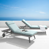 Portofino Casual 2 Piece Sunbrella Outdoor Patio Lounger & Mattress