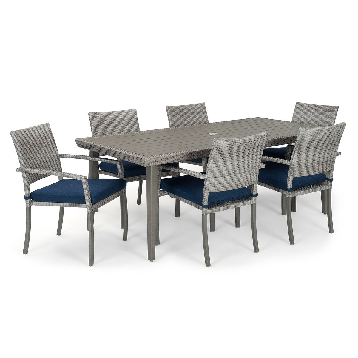 Portofino Casual 7 Piece Sunbrella Outdoor Patio Dining Set