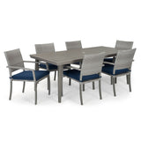 Portofino Casual 7 Piece Sunbrella Outdoor Patio Dining Set