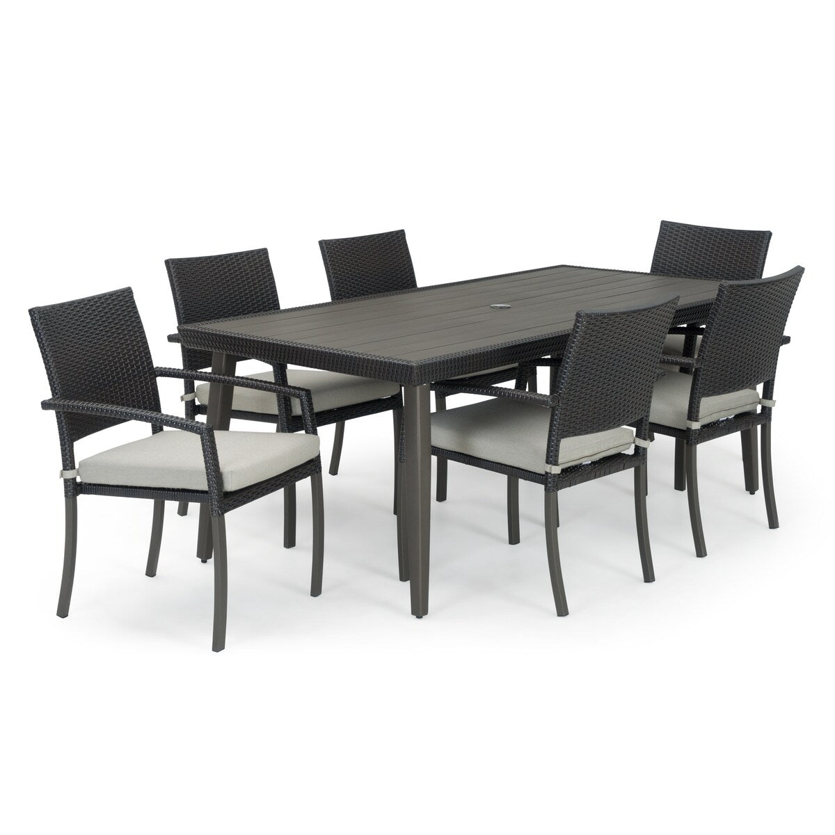 Portofino Casual 7 Piece Sunbrella Outdoor Patio Dining Set