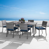 Portofino Casual 7 Piece Sunbrella Outdoor Patio Dining Set