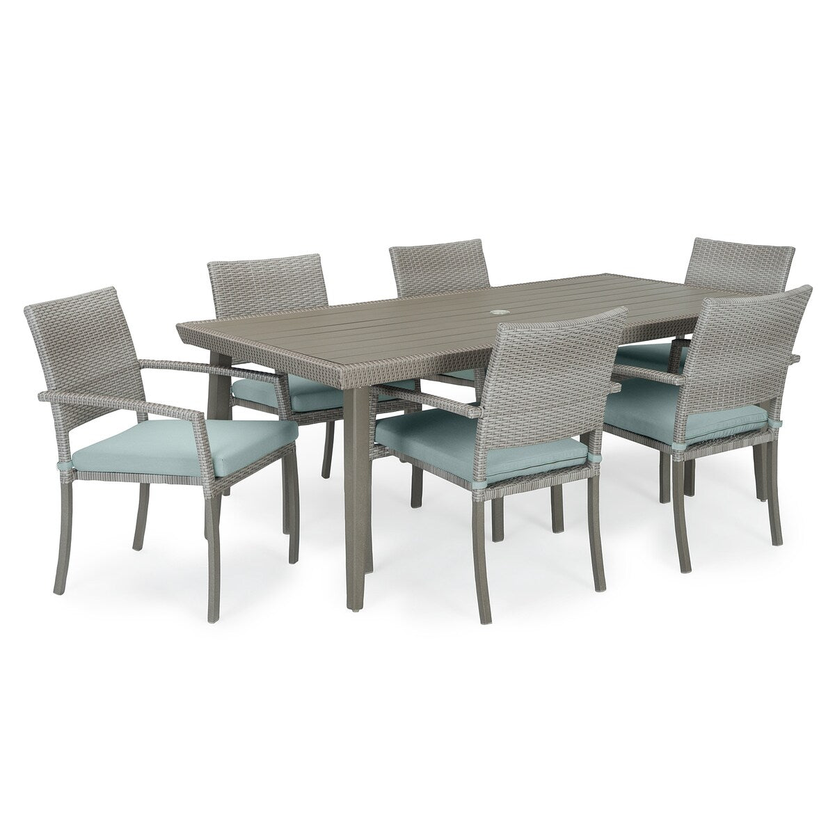 Portofino Casual 7 Piece Sunbrella Outdoor Patio Dining Set
