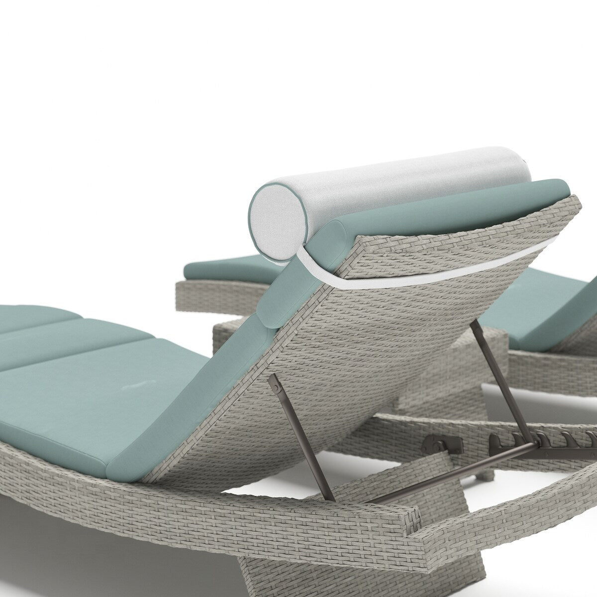 Portofino Comfort 3 Piece Sunbrella Outdoor Patio Chaise Lounge Set