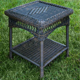 Portside Dark Roast Outdoor Wicker Side Table