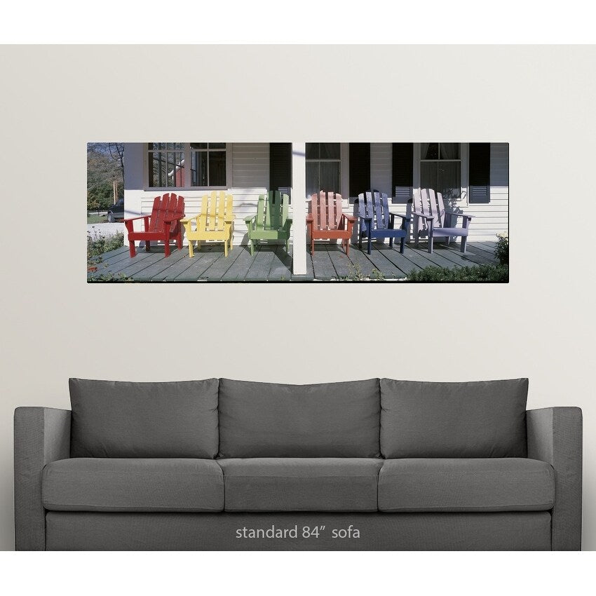 " Adirondack Chairs Porch Plymouth VT" Poster Print