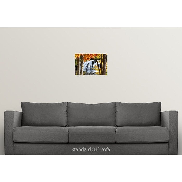 "Bond Falls dressed in Autumn colors Paulding Michigan." Poster Print - Multi
