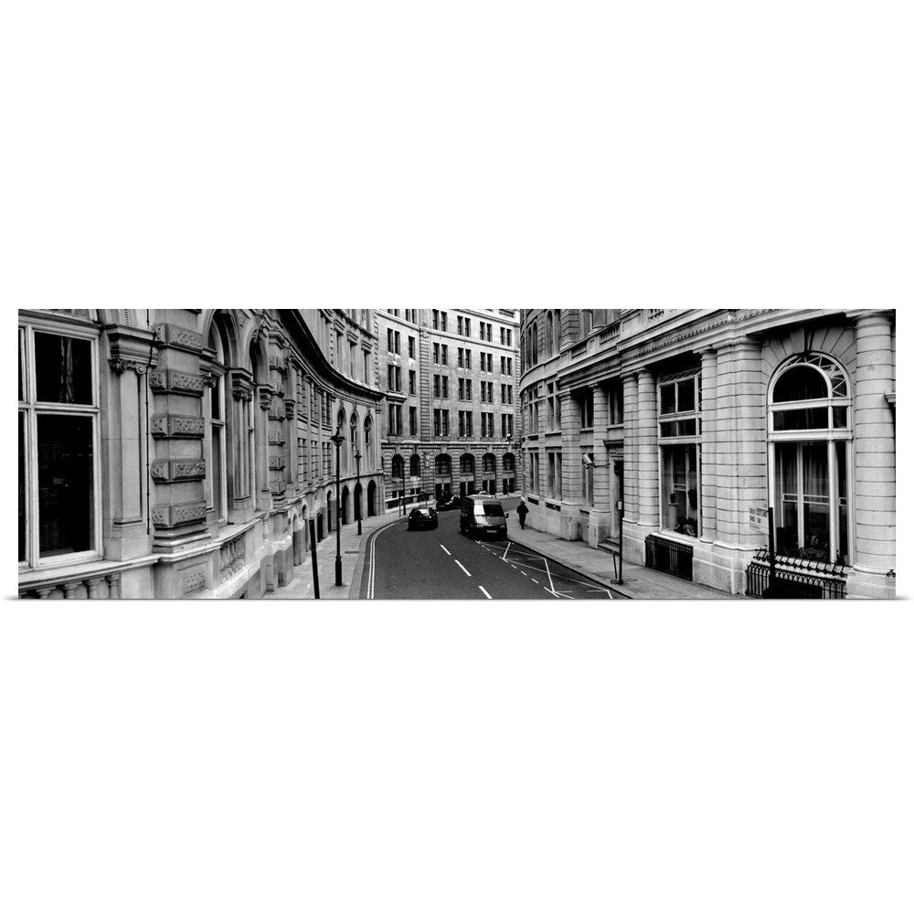 "Buildings along a road, London, England" Poster Print - Multi