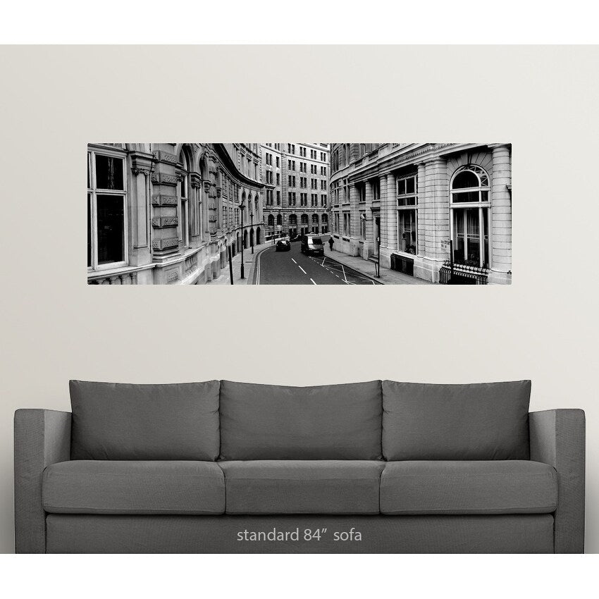"Buildings along a road, London, England" Poster Print - Multi