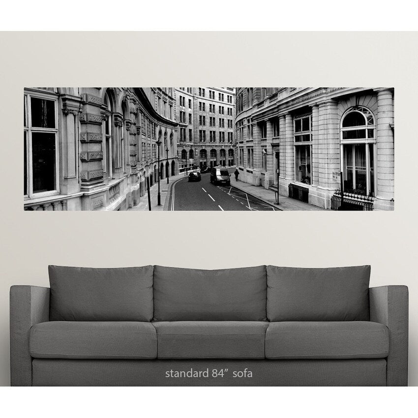 "Buildings along a road, London, England" Poster Print - Multi