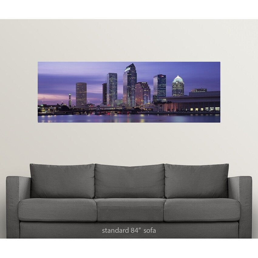 "Florida, Tampa, View of an urban skyline at night" Poster Print