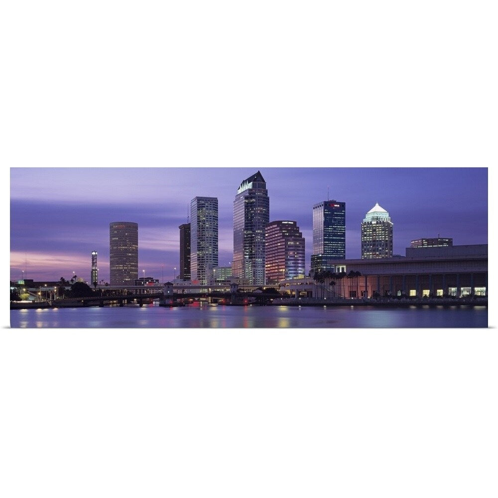 "Florida, Tampa, View of an urban skyline at night" Poster Print