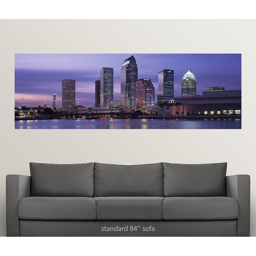 "Florida, Tampa, View of an urban skyline at night" Poster Print