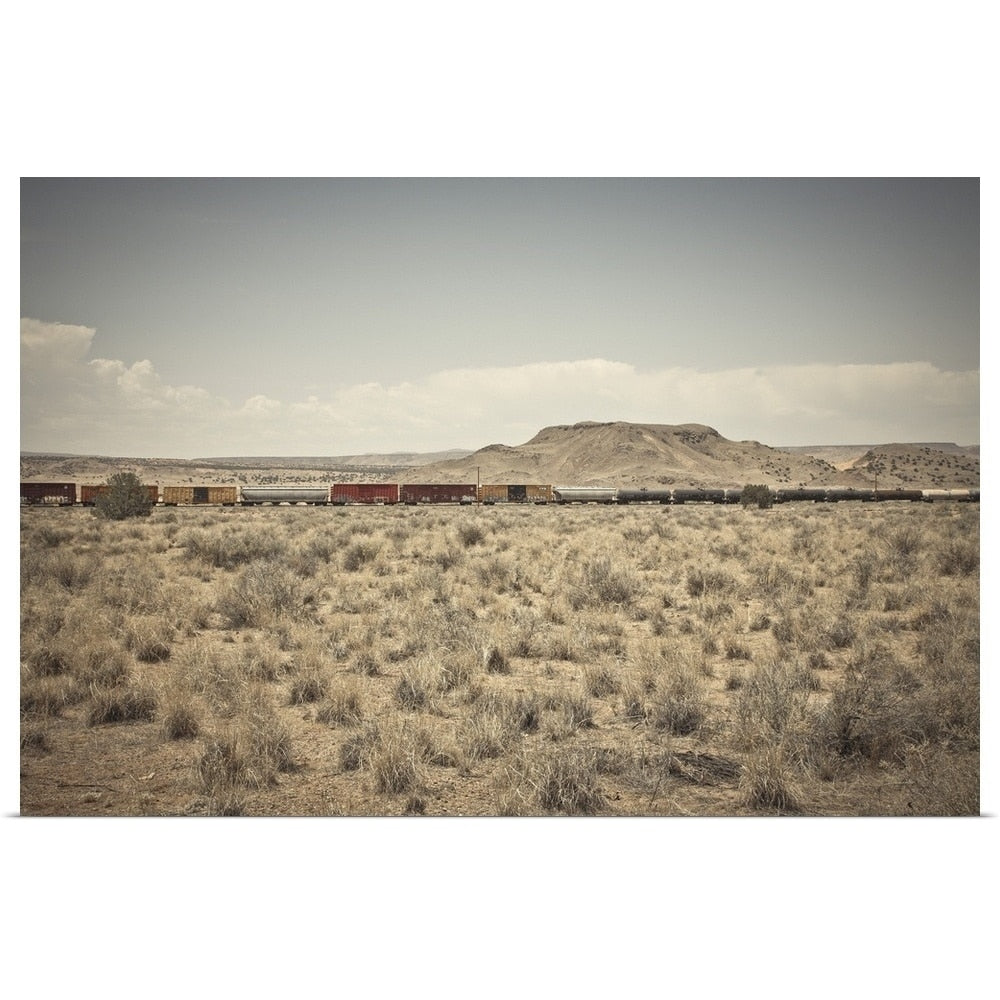 "Freight Train, Route 66, New Mexico, USA" Poster Print - Multi