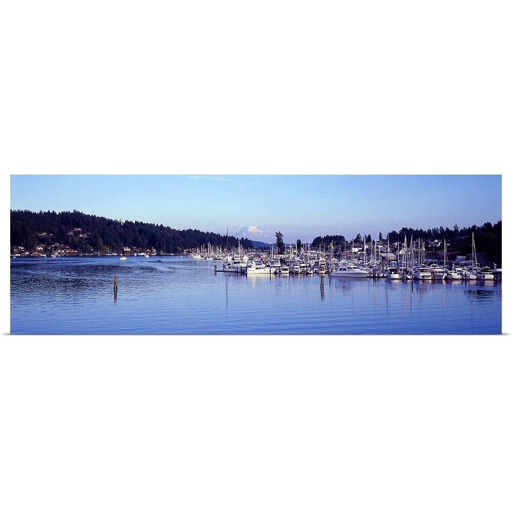 "Gig Harbor Mount Rainier Pierce County WA" Poster Print