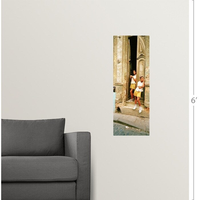 "Girls in Doorway Cuba" Poster Print - Multi