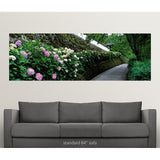 "Old Wall with Hydrangea Hasedera-sando Sakurai Nara Japan" Poster Print