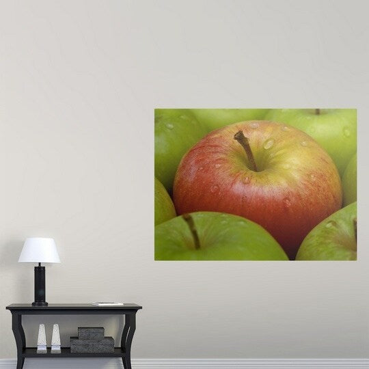 Poster Print entitled Red and green apples (Malus Gala and Granny Smith) - Multi