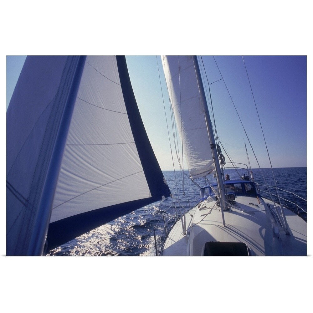 "Sailing in Georgian Bay , Lake Huron , Ontario , Canada" Poster Print - Multi
