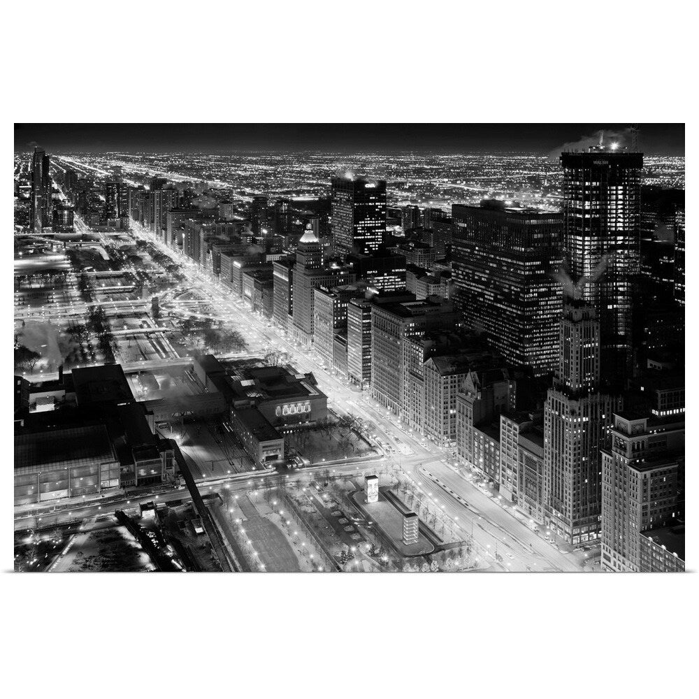 "South Michigan Avenue Street Wall, Chicago, Illinois" Poster Print - Multi