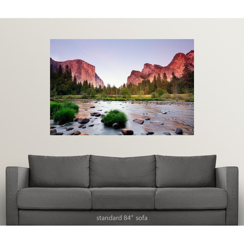 "Valley with sunset" Poster Print - Multi
