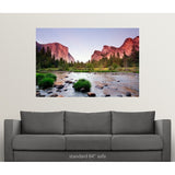 "Valley with sunset" Poster Print - Multi