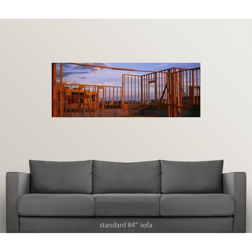 "Wooden Framework Of A House Under Construction, Washington State" Poster Print