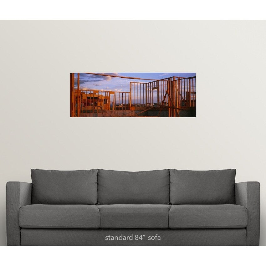 "Wooden Framework Of A House Under Construction, Washington State" Poster Print