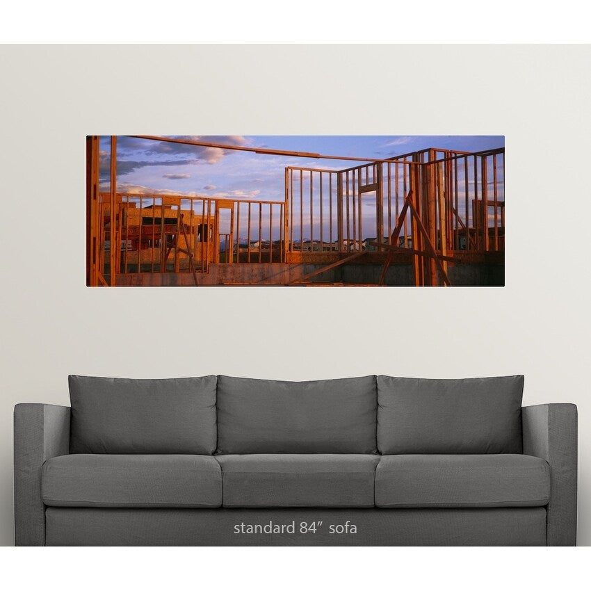 "Wooden Framework Of A House Under Construction, Washington State" Poster Print