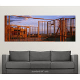 "Wooden Framework Of A House Under Construction, Washington State" Poster Print