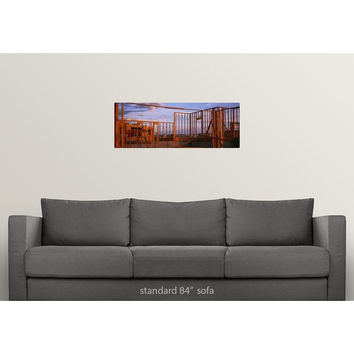 "Wooden Framework Of A House Under Construction, Washington State" Poster Print