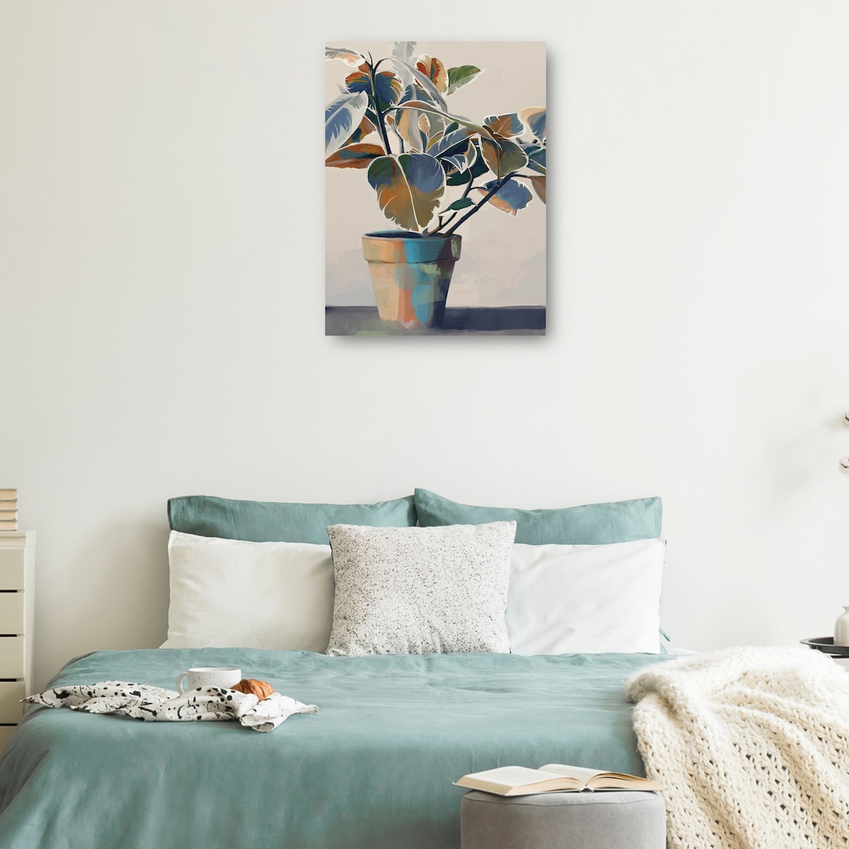 Potted Greens I By Studio Arts Canvas Art Print